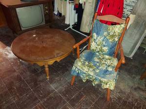lot 6329 image: Catch All Lot of Furniture in Basement