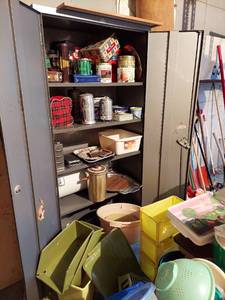 lot 6356 image: Metal Cabinet and Contents