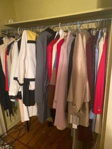 lot 6103 image: all womens suits and more in closet
