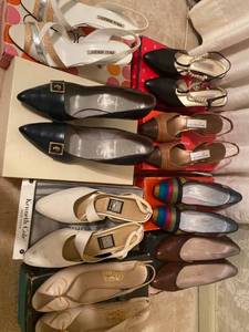 lot 6110 image: 8 pairs of designer pumps and heels