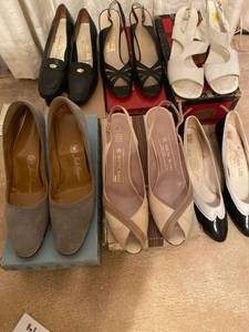 lot 6114 image: 6 pairs of heels some Italian leather
