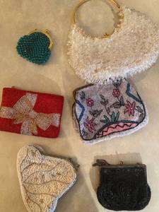 lot 6180 image: beaded coin purses