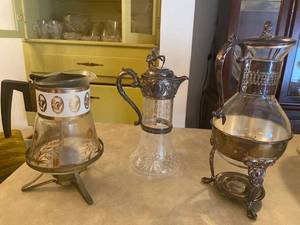 lot 6187 image: 3 vintage karafes