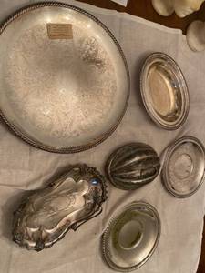 lot 6228 image: platters some are silverplated