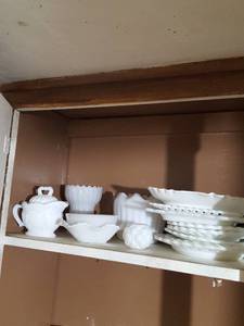 lot 6277 image: assorted milk glass