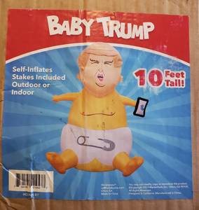 lot 12 image: 10 Ft. Inflatable Baby Donald Trump