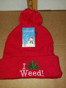 lot 126 image: Pot Weed Marijuana Embroidered Stocking Hat