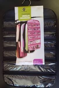 lot 53 image: 31-Pocket Hanging Jewelry Organizer, Black