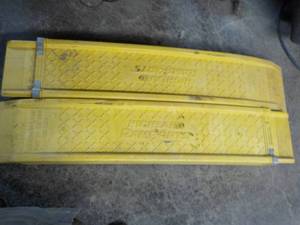 lot 203 image: pair of expandable Ramps for ATV- UTV golf carts etc Highland ramparts