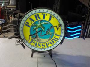 lot 222 image: Bud party passport Neon