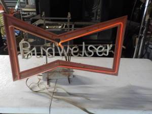 lot 224 image: Budweiser Bow tie neon
