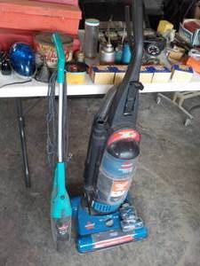 lot 240 image: pair of bissel sweepers
