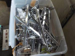 lot 247 image: lot of clothes rack arms for slat walls