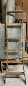 lot 514 image: Metal Fold up Ladder  12.76 ft. fully expanded