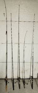 lot 523 image: 5 Fishing Poles wReels