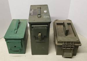 lot 531 image: 3 Ammo Containers or Storage Boxes