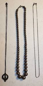 lot 118 image: 3 Sterling925 Silver Necklaces
