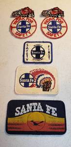 lot 134 image: Vintage Santa Fe RR Cloth Patches