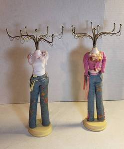 lot 137 image: 2 Fashionable Necklace Holders  15 in. tall