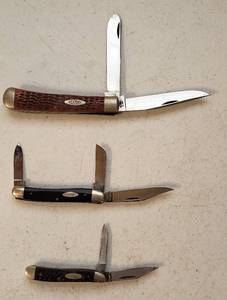 lot 151 image: 3 Case XX Pocketknives  6254 SSP, 087 HE, & 6220 SS