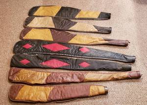 lot 185 image: 7 Vinyl Soft Side Rifle Cases 36 in. to 52 in.  all zippers work
