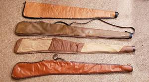 lot 187 image: 4 Soft Side Rifle Cases 44 in. to 52 in.  all zippers work  some damage