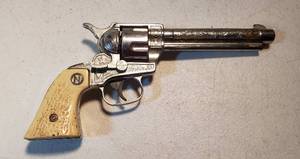 lot 194 image: Vintage Nichols STALLION 38 Toy Cap Gun, 1950s  9.5 in. long