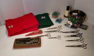 lot 233 image: Sewing Notions and Scissors