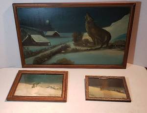 lot 254 image: 3 Versions of Lone Wolf Artwork