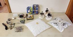 lot 363 image: Home Maintenance Items Ceiling Lights, Door Knob, Electrical, Shower Head and Picture Hanging Wire