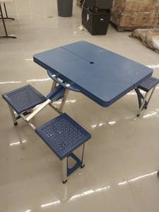 lot 27179 image: portable folding picnic table- some damage