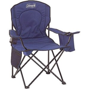 lot 27192 image: Coleman Cooler Quad Portable Camping Chair, Blue ( Not Inspected )