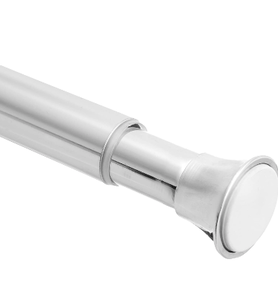 lot 27210 image: Amazonbasics Tension Shower Doorway Curtain Rod, 137,1 - 228,6 Cm, Chrome ( Not Inspected )