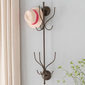 lot 27212 image: K Furniture Pewter Metal 12 Hook Wall Mounted Coat Rack ( Not Inspected )