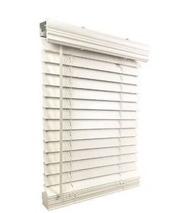 lot 27231 image: 2Faux Wood Cordless White Blind