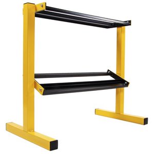 lot 27240 image: BalanceFrom 2-Tier Easy-Grab Dumbbell Rack Multilevel Weight Storage Organizer for Home Gym, 600-Pound Capacity