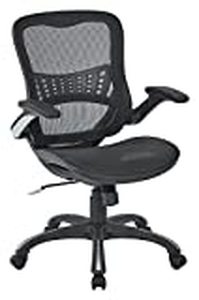 lot 27263 image: Office Star Managers Chair in Mesh Seat and Back, Black
