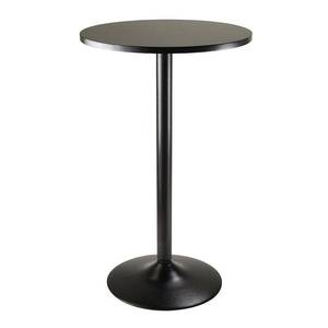 lot 27267 image: Winsome Wood Obsidian Round Pub Table, Black Finish ( Not Inspected )