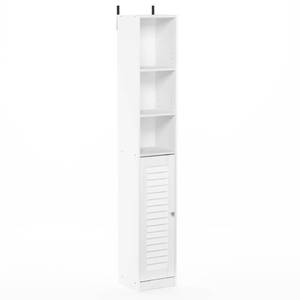 lot 27270 image: Furinno Indo Slim Luver Door Bath Cabinet, White ( Not Inspected )