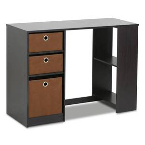lot 27291 image: Furinno 15110 JAYA Modern Computer Study Desk, Espresso ( Not Inspected )