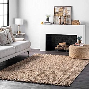 lot 27317 image: nuLOOM Natura Collection Chunky Loop Jute Rug, 5 x 8, Natural
