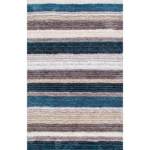 lot 27322 image: Drey Ombre Shag Blue Multi 5 ft. x 8 ft. Area Rug