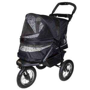lot 27329 image: Pet Gear No-Zip NV Pet Stroller for CatsDogs, Zipperless Entry, Easy One-Hand Fold, Air Tires, Plush Pad  Weather Cover Included, Optional Divider, One Size Fits All