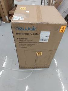 lot 27334 image: NewAir 126-Can Beverage Cooler - AB-1200 - Stainless Steel