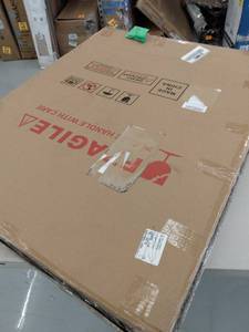lot 27336 image: JSB Folding Computer Desk with Cloth Bag Hook, No-Assembly PC Desk Modern Small Work Table Laptop Writing Desk for Home Office (35.43���� x 17.7���� x 29.53����, White & Cloth Bag)