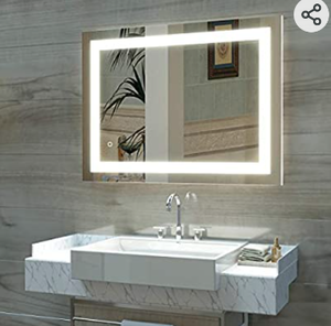 lot 27355 image: Hauschen 36 x 28 LED light Vanity Mirror. ( Not Inspected )