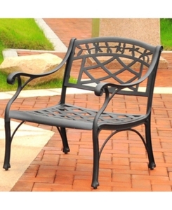 lot 27390 image: Crosley Furniture Sedona 42 Cast Aluminum Dining Table in Charcoal Black Finish