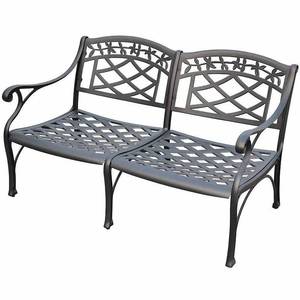 lot 27391 image: Crosley Furniture Sedona 46 Cast Aluminum Dining Table in Charcoal Black Finish