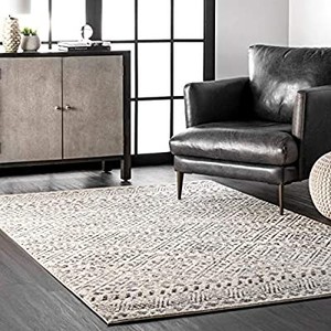 lot 27428 image: nuLOOM Gem Greek Diamond Trellis Area Rug, 6 7 x 9, Off White