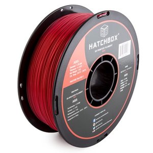 lot 27442 image: HATCHBOX 3D ABS-1KG1.75-RED ABS 3D Printer Filament, Dimensional Accuracy - 0.05 mm, 1 kg Spool, 1.75 mm, Red